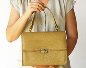 Vintage 1950s Sand Tracks Leather Handbag