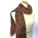 Sale Hand Knit Scarf - Color Blast - Raspberry Pink Gold Green Blue
