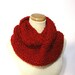 Knit Infinity Scarf Red Cowl   Sale