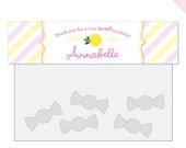 Pink Lemonade party - Personalized DIY printable treat bag label