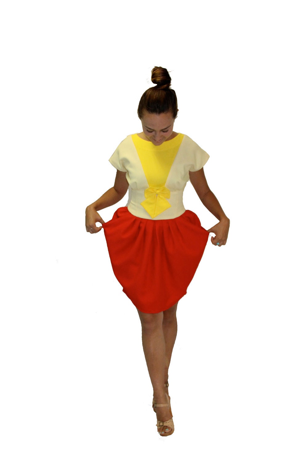 Vintage Dress - Quintessential 1980s Color Block