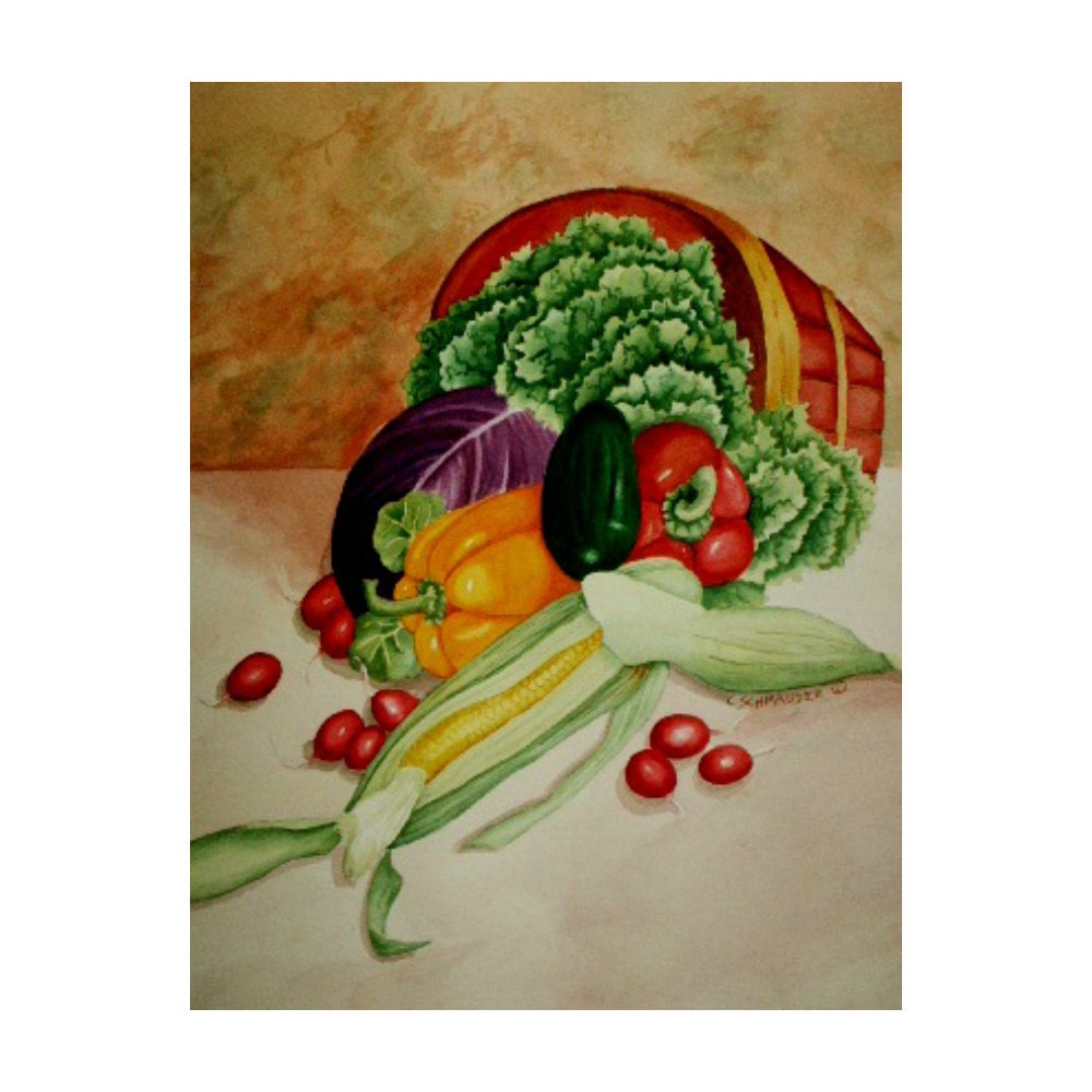 Bounty (Vegetable Basket) - Limited Edition Giclee
