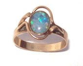 Antique Opal and 9k Gold Ring Victorian Edwardian