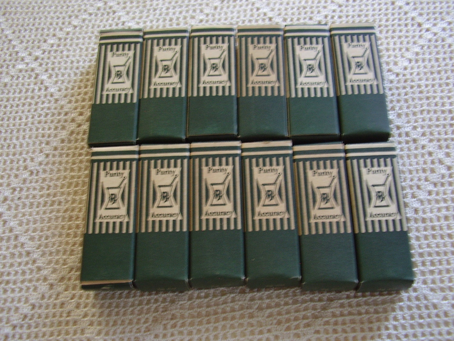 Vintage Bottles Brown Oval Dropper 12 Pc