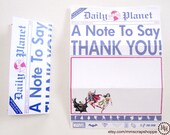 GIRLS Superhero Newspaper PRINTABLE Thank You Cards
