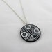 Doctor Who Necklace - Gallifreyan Timelord Seal Etched Pendant
