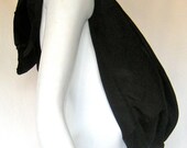 vtg m bernadini 1950s designer couture balenciaga inspired black silk top blouse halter