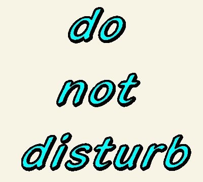 Muslin Door Hanger - do not disturb
