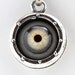 Silver Steampunk Evil-Eye  Necklace Porthole ( green human glass eye) Made in NYC