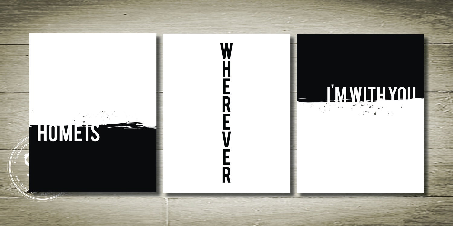 Home Is Wherever I'm With You - printable wall art trio 8" x 10"