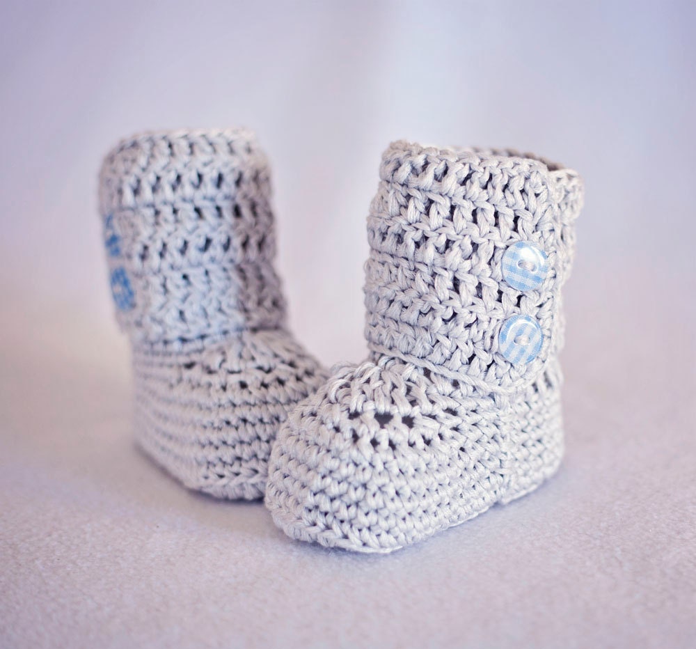 Crochet Baby Booties - Baby Ankle Boots ready to wear (0-3 months)
