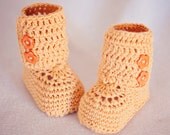 Crochet Baby Booties - Baby Ankle Boots ready to wear (0-3 months)