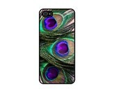 iPhone 5 case for Mother - peacock feather iphone5 case - violet blue green - bohemian spring