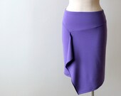 Asymmetric tulip wrap skirt. Jersey wrap skirt. Knee length pencil skirt. Maxi skirt prom day Women skirt.