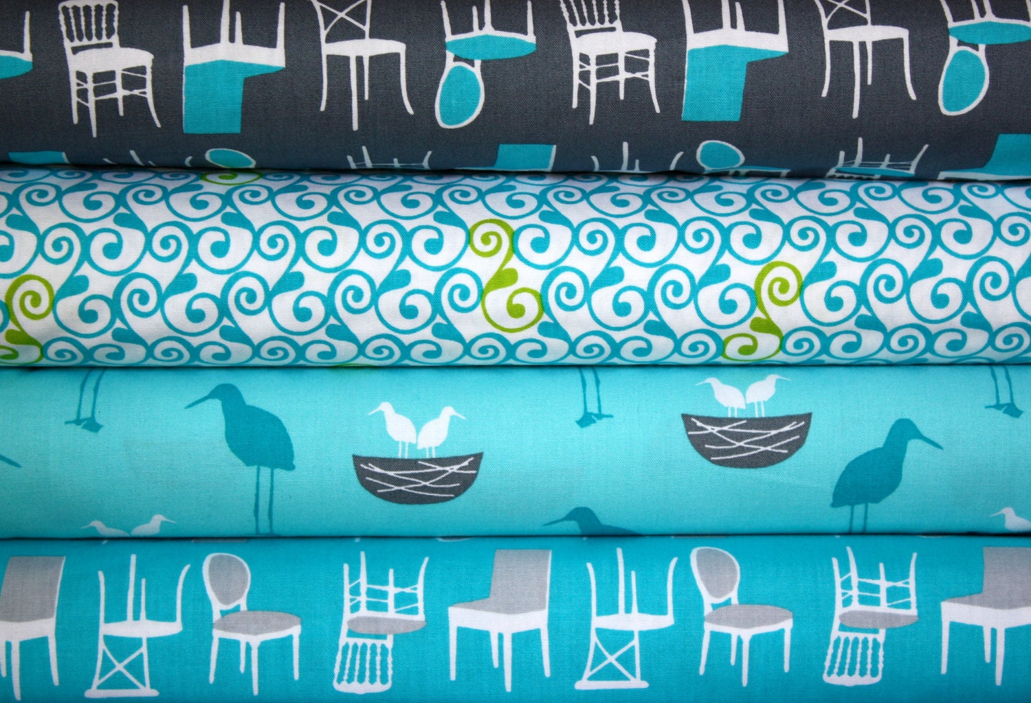 Perfectly Perched by Laurie Wisbrun for Robert Kaufman -  1/2 Yard Bundle