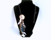 Dreamcatcher Wild Bird Feather and Tree Ring Boho Statement Necklace - Natural Wonders by Roots and Wings Designs