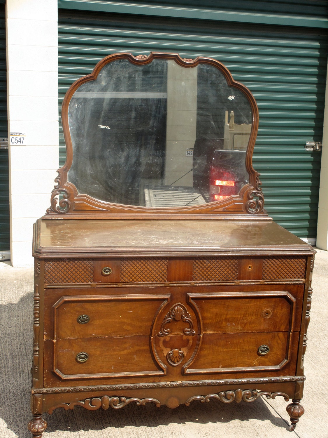 Antique Victorian Dresser with Mirror