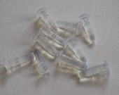 10 clear iPhone dust plug/ Earphone jack with flat top/ Dust cap/ earphone plug/ phone jack charm connector. Fit very well iphone 4/4s/5