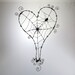 Wonky Barbed Wire Heart With Spider Web And Spider Made To Order