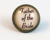 Father of the Bride Tie Tack, Lapel Pin, Tie Pin, Wedding gift for Dad, Creamy Mocha
