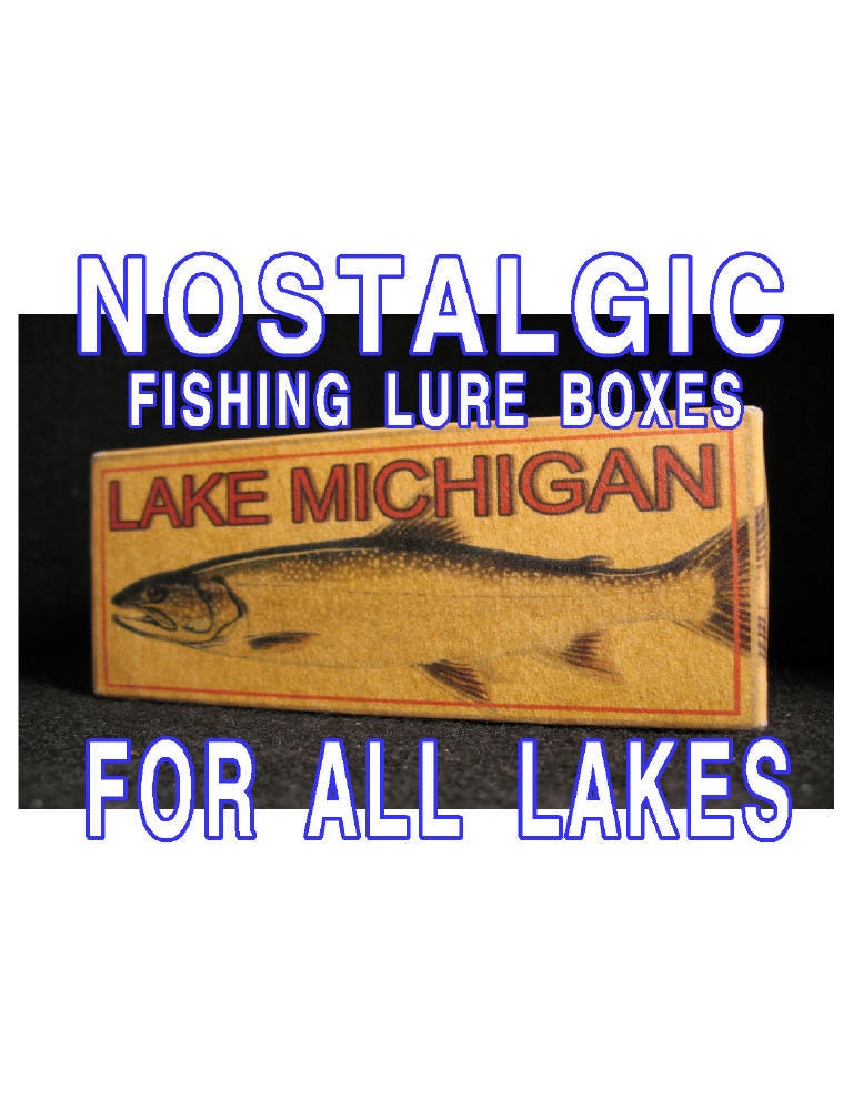 3 Personalized fishing lure box decorations for your lake house cabin or lodge