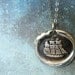 Captain Wentworth's Ship Wax Seal Necklace. Wax Seal Jewelry. Fine Silver. Nautical Jewelry