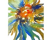 Sunflowers No. 4, Watercolor Flowers, Print 8.5x11