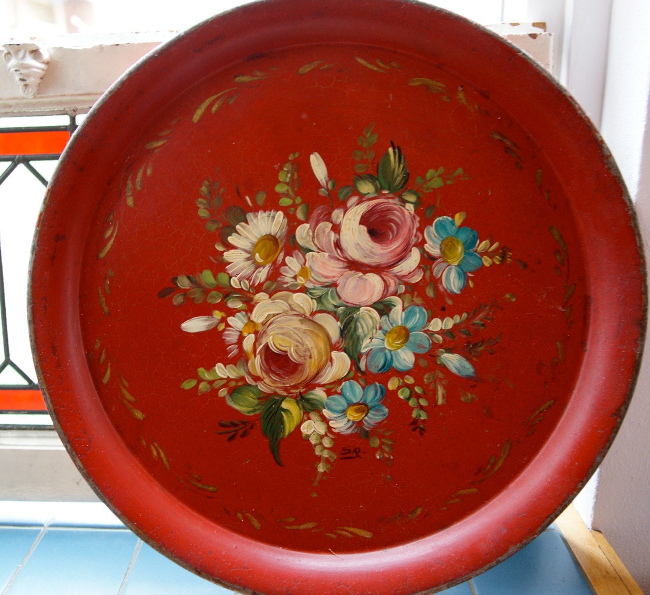 Napoleon III tole tray circa 1850