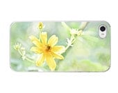 iPhone 4 Case yellow floral iphone 4s cover case iphone case cosmo happy cheerful blossom get well spring summer yellow