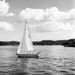 Nautical sweden Photography beach ocean condo art boat lines sailing Sweden Baltic Sea clouds soft black white ship Escape fine art photo