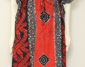 Vintage Red Bohemian Caftan