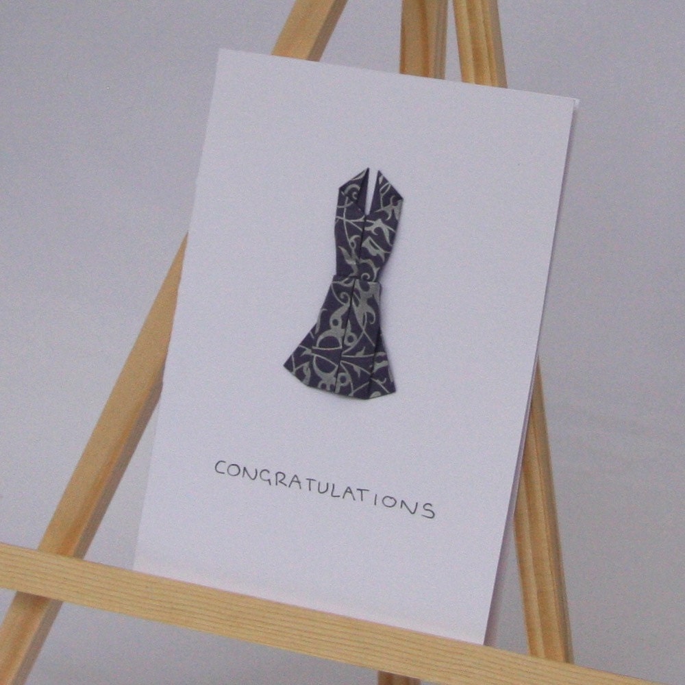 Origami Card - Elegant Dress - Congratulations C6 Size