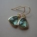 VENEZIA - Aqua Dangles, Chic Earrings, Summer Jewelry, Matte Gold Finish, Everyday Earrings