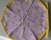 MIni Fabric Bunting / Flags / Pennants its a Baby Girl or boy with yellow binding