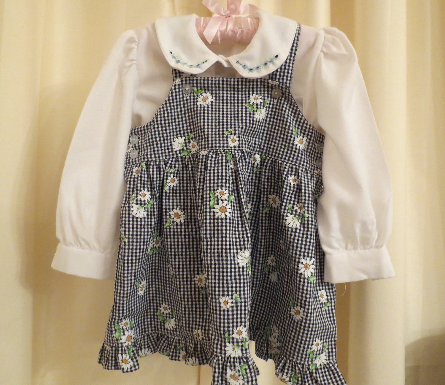 Vintage Hand Embroidered Baby Girl's Shirt