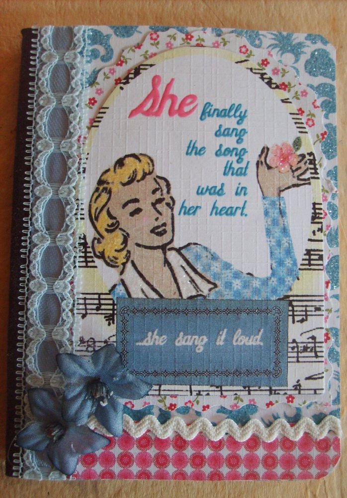 Vintage Inspired Mini Altered Composition Book