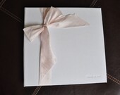 Wedding Book - Personalized Wedding Photo Album - Silk Dupioni Bow by Claire Magnolia