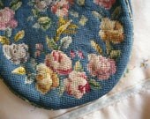 Superbly made authentic antique petti point pouch purse