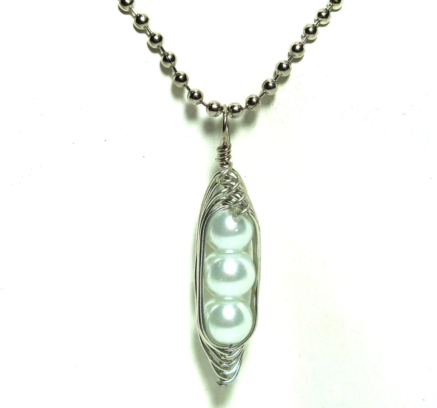 Peas in a Pod, Large White Pearls, Customizable and Unique