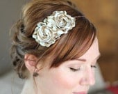 Tan Stripes Flower Headband for Women and Teens