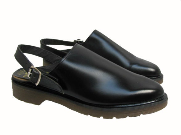 Vintage Dr Martens Shoes From England Mens Black Leather Doc Martens DM Sandals Mens US size 10