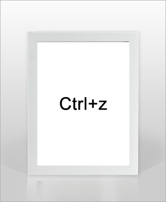 Undo 8x10 inches typography print, Black and White, Wall Art, Modern art, for home