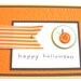 Halloween Card - Button Pumpkin Spider Web Embossed