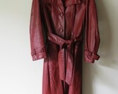 SALE...Vintage Long Leather Jacket