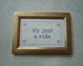 Bill Hicks It's Just A Ride cross stitch needlepoint