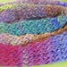 ON SALE Scarf Beautiful Multicolor Stripes in Jewel Tones Purple Magenta Blue Amber Green