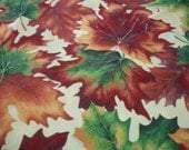Autumn Leaves Cotton Blend Fabric