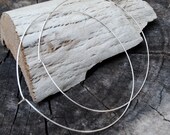 Extra large silver hoops, Thin silver hoop earrings