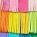 Fringe Leather Bib Necklace Neon Rainbow Color Block