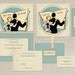 100 Art Deco Save the Date Cards Wedding Invitations Custom for you Deco Newspaper Couple